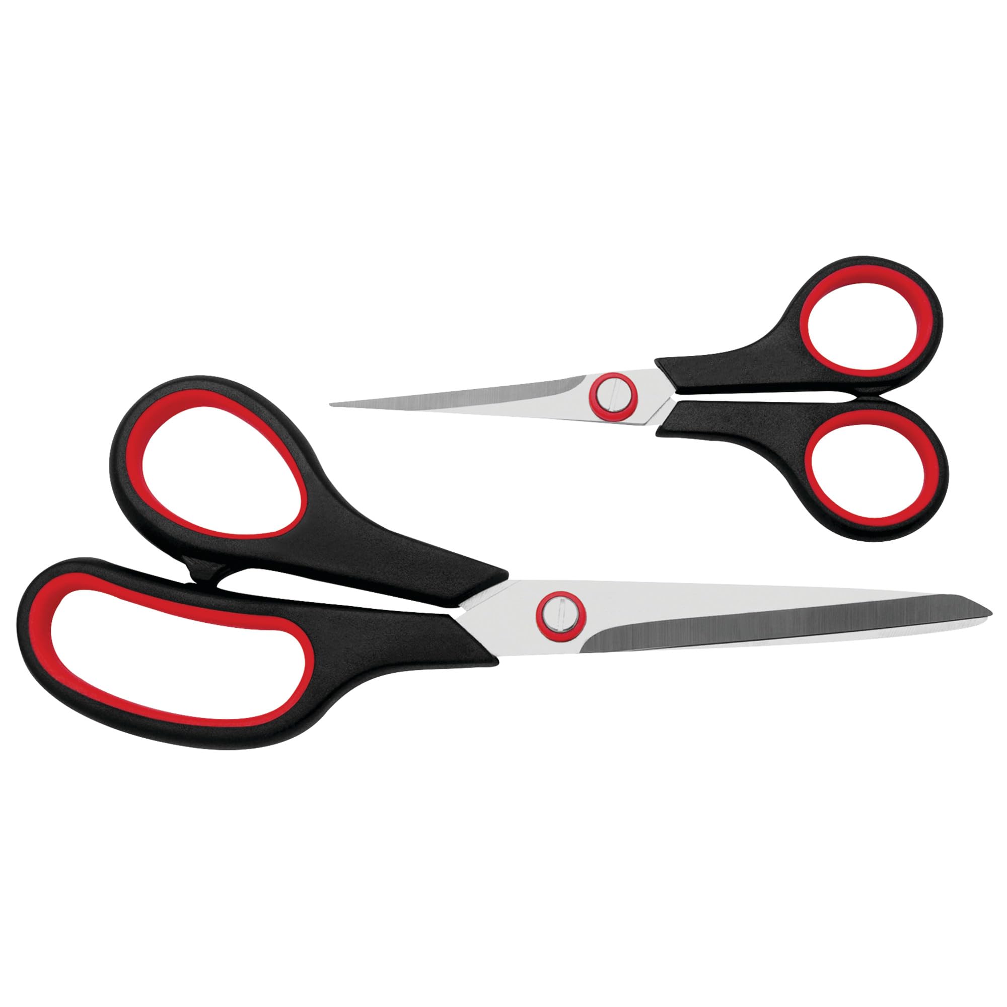 Comfort Grip Handle Performance Tool 1448 Scissors Set - Stainless Steel for Long Life - Non-Slip for Home or Professional Use - Two Pack