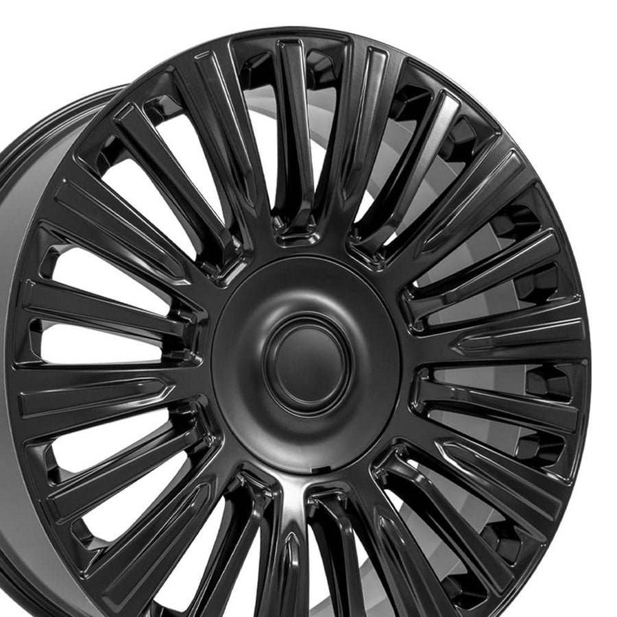 OE Wheels 22 Inch CA92 Rim Fits Escalade Premium Luxury Platimum Style 6x139.7 22x9 Satin Black - Hollander 4876 (1)