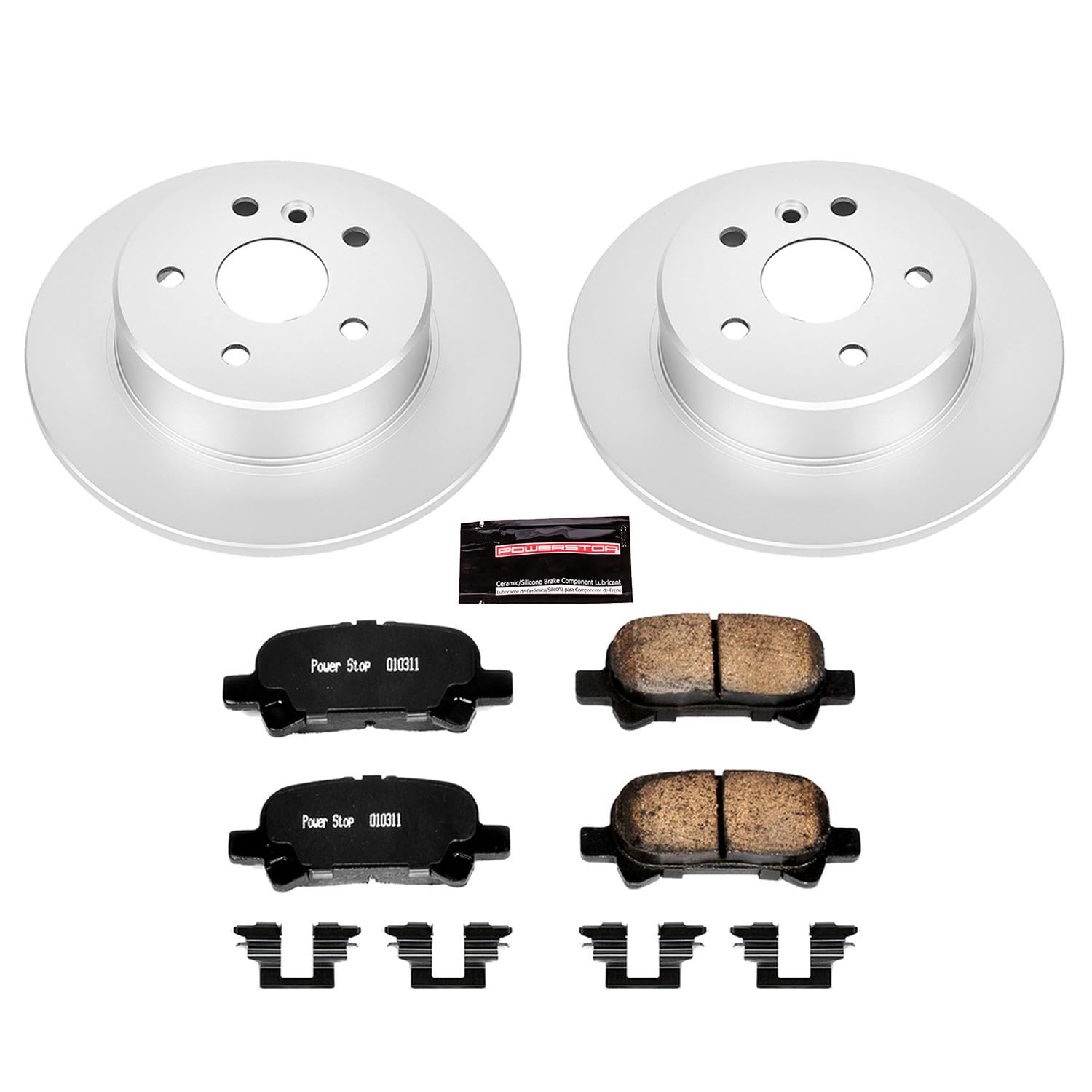 Power Stop CRK2322 Brake Rotor & Coated Ceramic Brake Pads- rear For Toyota Avalon 2000-2004 [Model Specific]