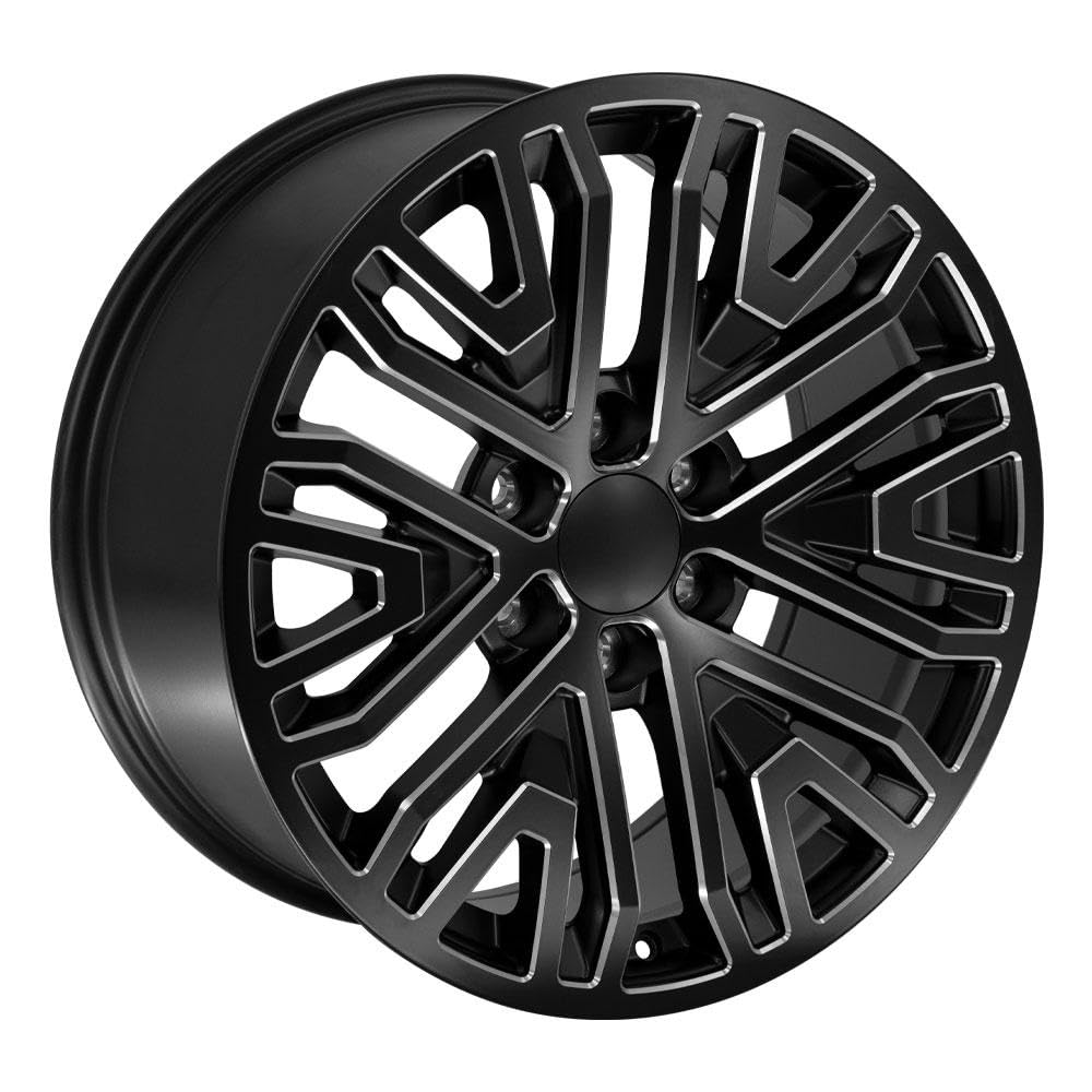 20 Inch OE Wheels CV37 Rim Fits Sierra 1500 Style 6x139.7 20x9 Satin Black with Milled Edge - Hollander 5906 (1)