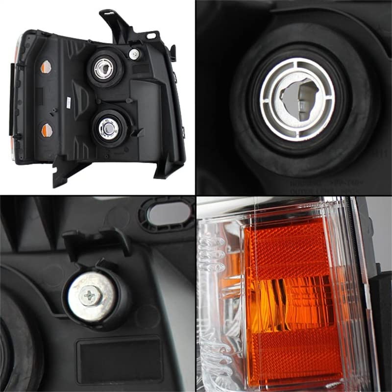 Chevy Silverado 1500/2500/3500 Chrome Crystal Headlight - Pair Spyder Auto (HD-JH-CS07-AM-C)