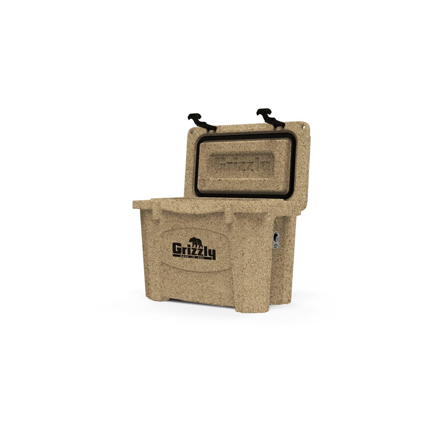 15 Cooler Grizzly | 15 qt Ice Chest Durable Rotomolded Insulated | Made in USA | Warranty for Life | For Beach Boat Camping Fishing Hunting | G15 | Sandstone