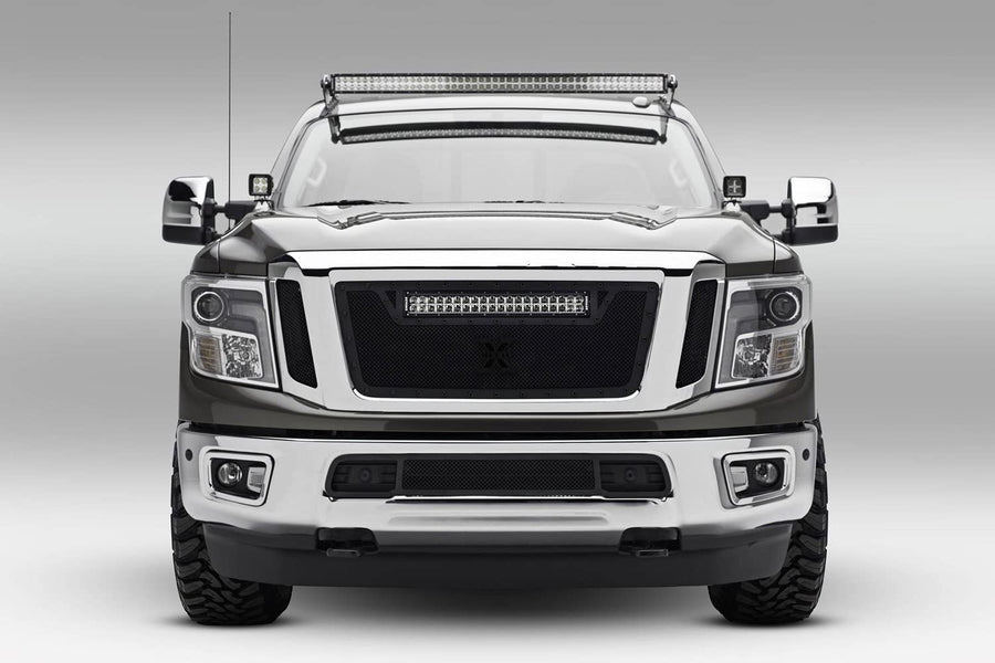 Front Roof LED Mounting Bracket ZROADZ - Compatible w/ 2016-2019 Nissan Titan - to Mount (1) 50 Inch or Similar Style Straight LED Light Bar (Not Included) - PN #Z337181