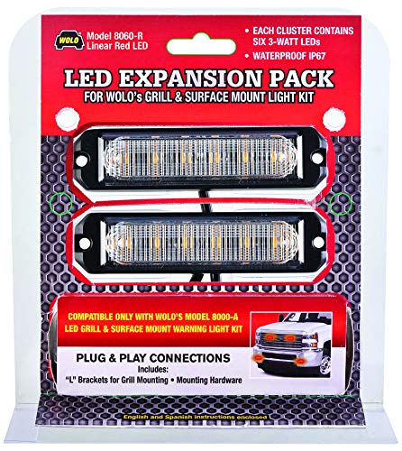 Wolo Red LED 8060-R Expansion Kit for Wolo 8000 Series Grill and Surface Mount Kits