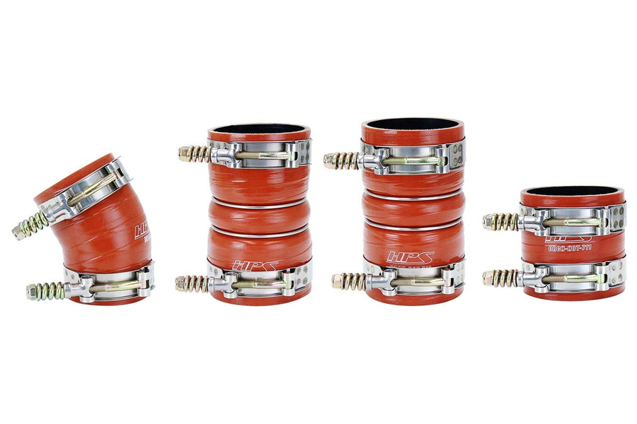 HPS Performance Orange High Temp 57-1538 Reinforced Silicone Intercooler Turbo Hose Boot Kit with T Bolt Clamp