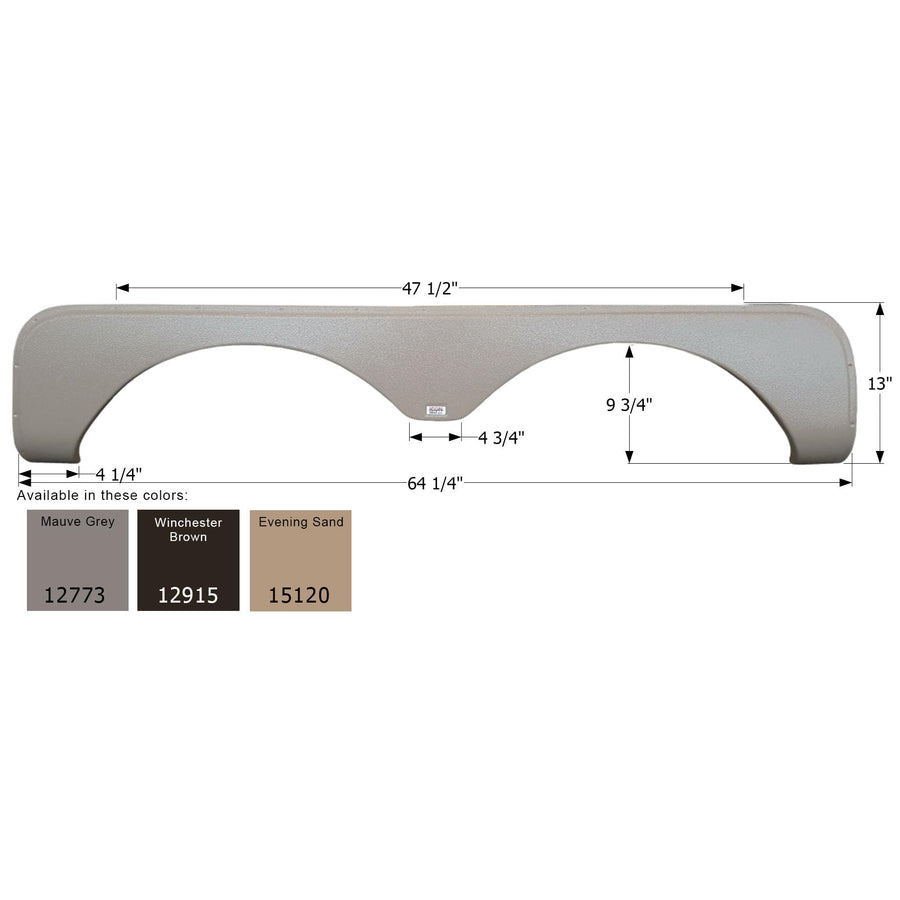 Fender Skirt ICON, Tandem, Forest River, FS2773, Mauve Grey
