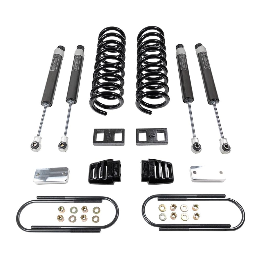 ReadyLIFT 49-19330 coil lift kit 3'' - front coils and rear blocks, radius arm drop brackets, Falcon shocks For Dodge/Ram 3500 4WD