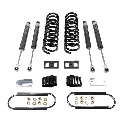 ReadyLIFT 49-19330 coil lift kit 3'' - front coils and rear blocks, radius arm drop brackets, Falcon shocks For Dodge/Ram 3500 4WD
