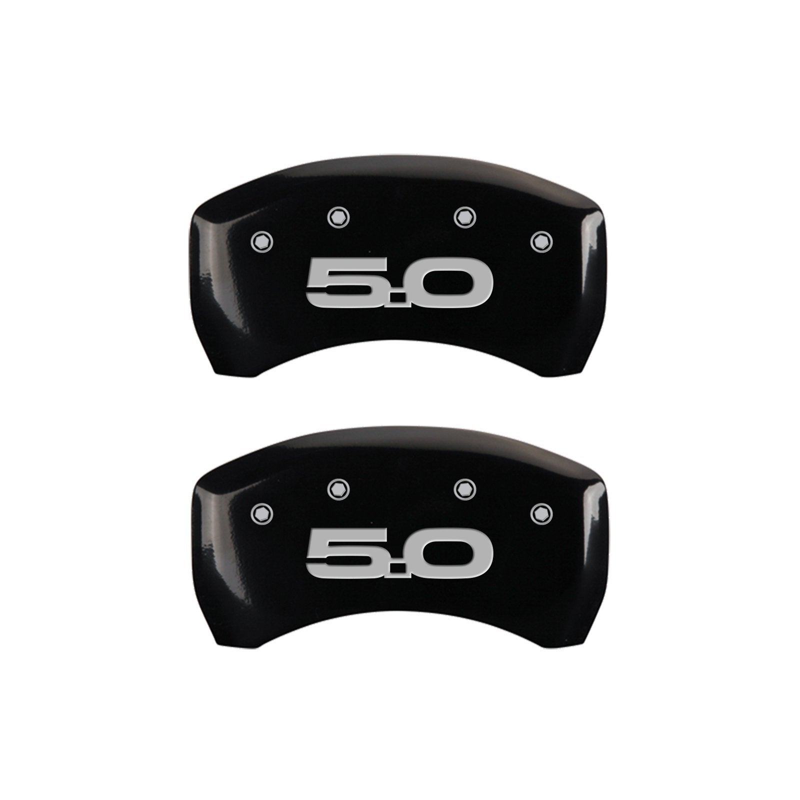 MGP 10201SM52BK Black Brake Covers Caliper Engraved with Silver Mustang/5.0 (2015) (Set of 4)