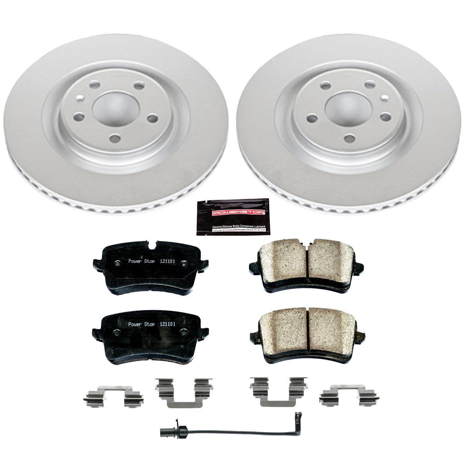 Power Stop Z23 Evolution Sport Geomet Coated Brake Kit Rear For Audi A6 2012-2018, Audi A6 Quattro 2012-2018, Audi A7 Quattro 2013-2018 [Model Specific]