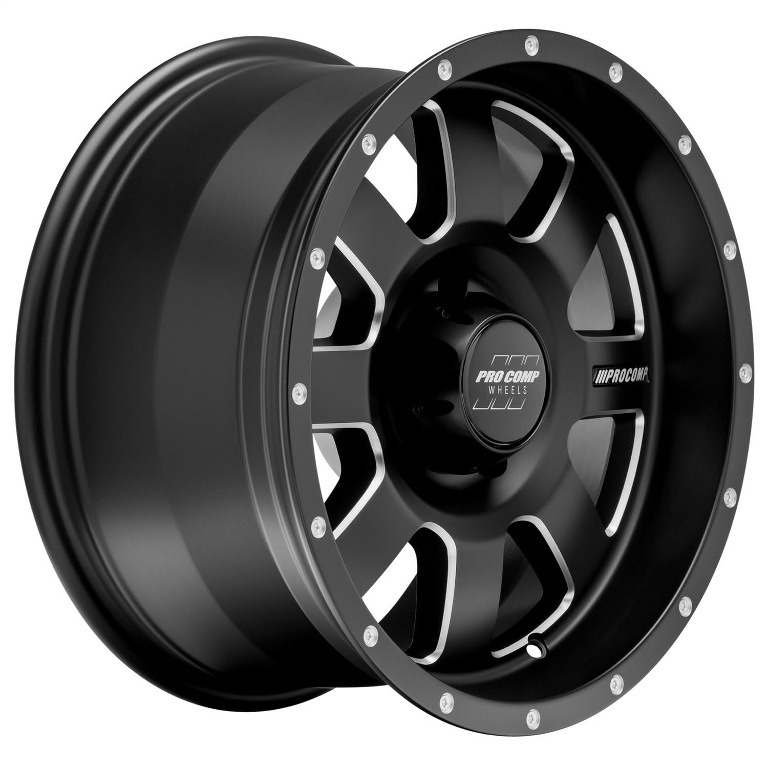 Trilogy Pro Comp Wheels Black Wheel with Painted (20 x 10 inches /5 x 5 inches, -18 inches Offset)