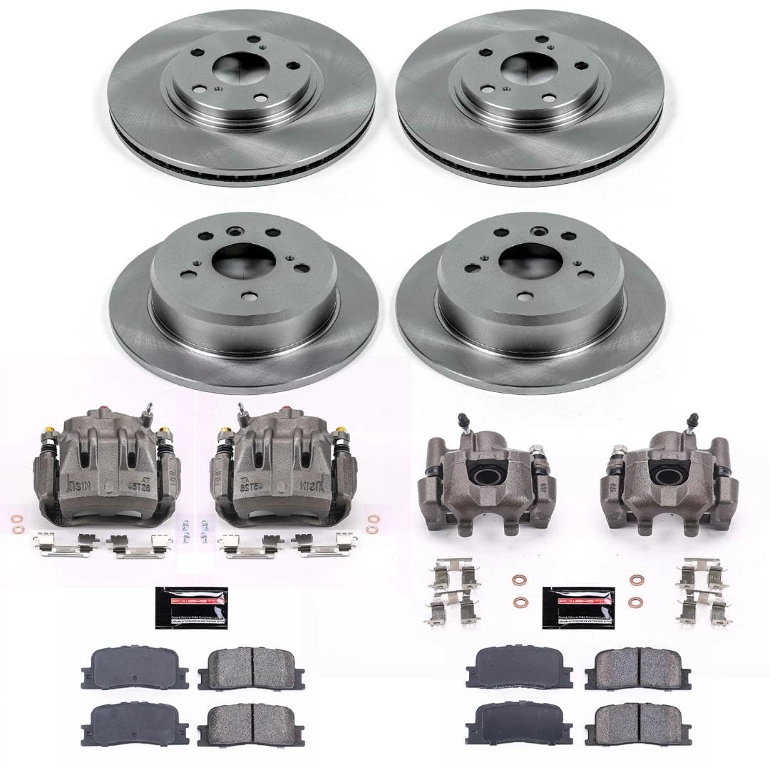 Power Stop KCOE1142 Stock Replacement Brake Kit Front & Rear with OE Calipers For Lexus ES300 2002-2003, Lexus ES330 2004-2006 [Model Specific]