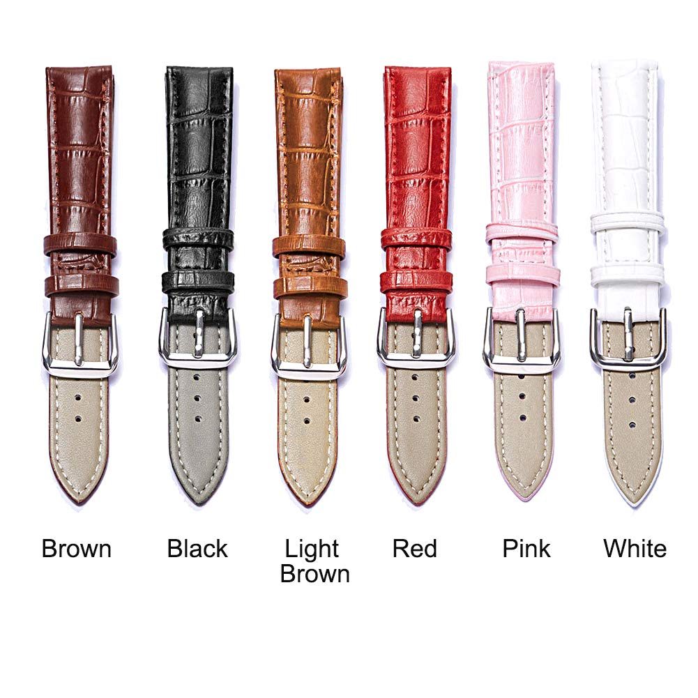 Quality Leather Watch Wrist Straps Kathleen0 Wristband Replacement Accessory Band 12-24mm(18mmBrown)