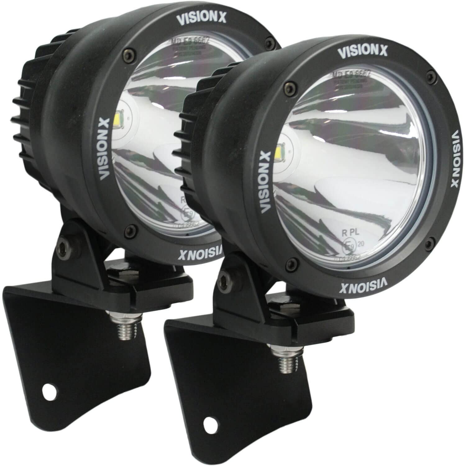 4.5" Vision X A-Pillar Light Mount Bracket with Cannon Set and Harness 9892795
