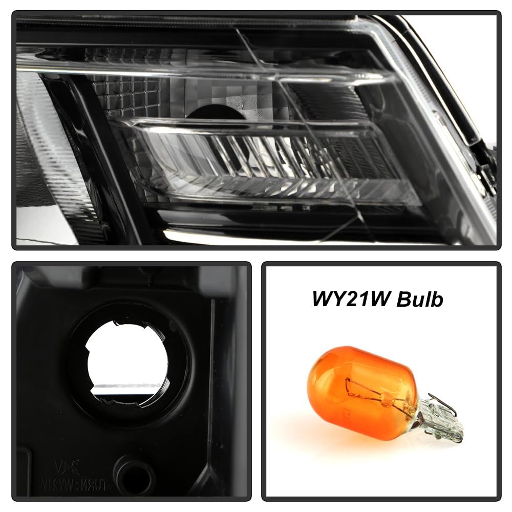 Chevy Trax 17-20 Spyder (POE) Passenger Side Halogen Crystal Headlight - Low Beam-H7(Not Included) ; High Beam-HB3(Not Included) ; Signal-WY21W(Included) - OE Right