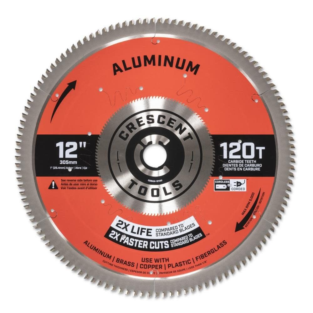 Apex Crescent Circular Saw Blade 12'' X 120 Tooth Thin Aluminum