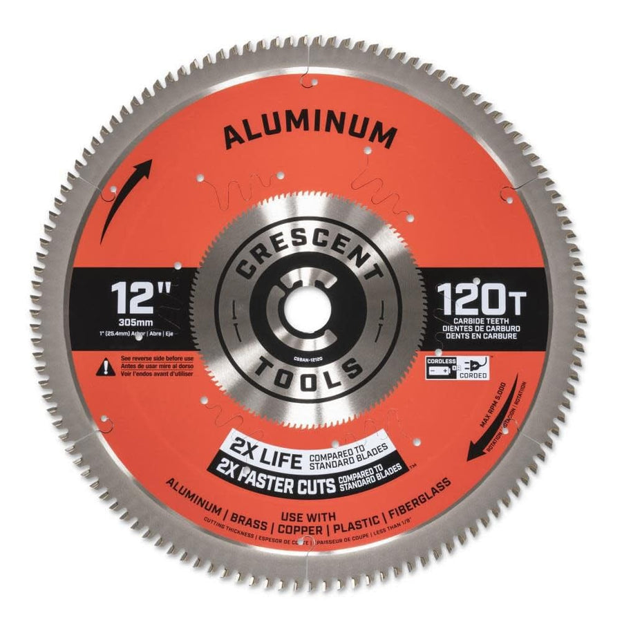 Apex Crescent Circular Saw Blade 12'' X 120 Tooth Thin Aluminum