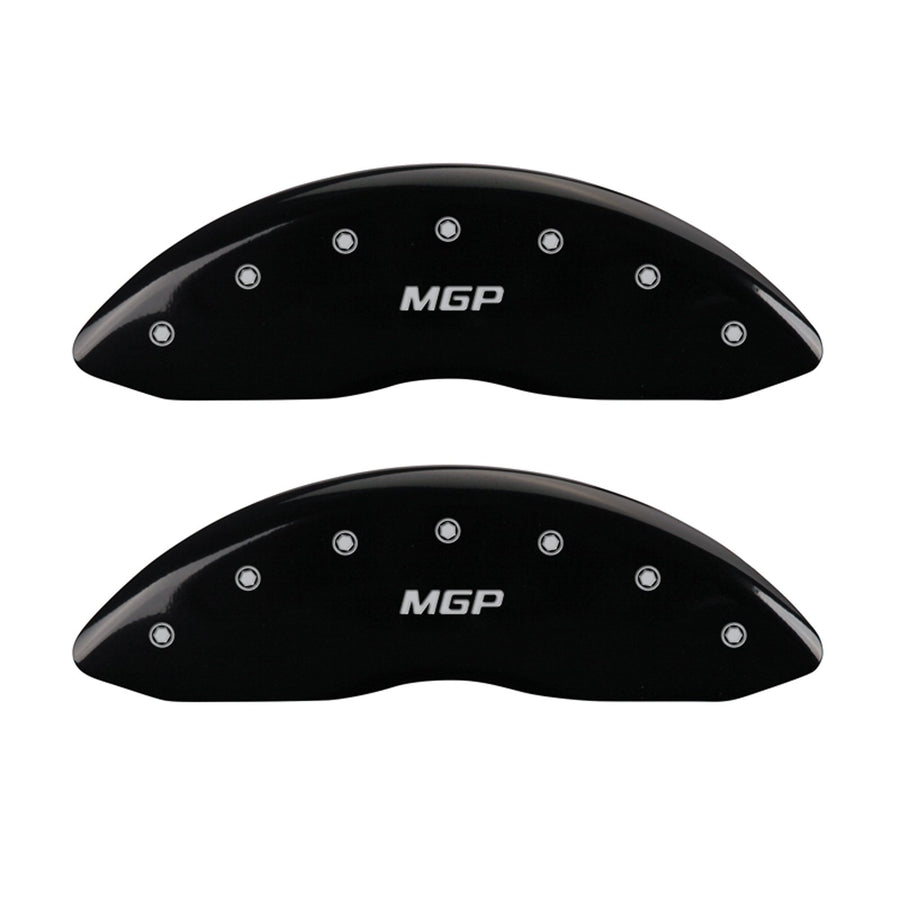 Caliper Covers MGP 15216SMGPBK Black Powder Coat Finish 'MGP' Engraved Caliper Cover with Silver Characters, (Set of 4)