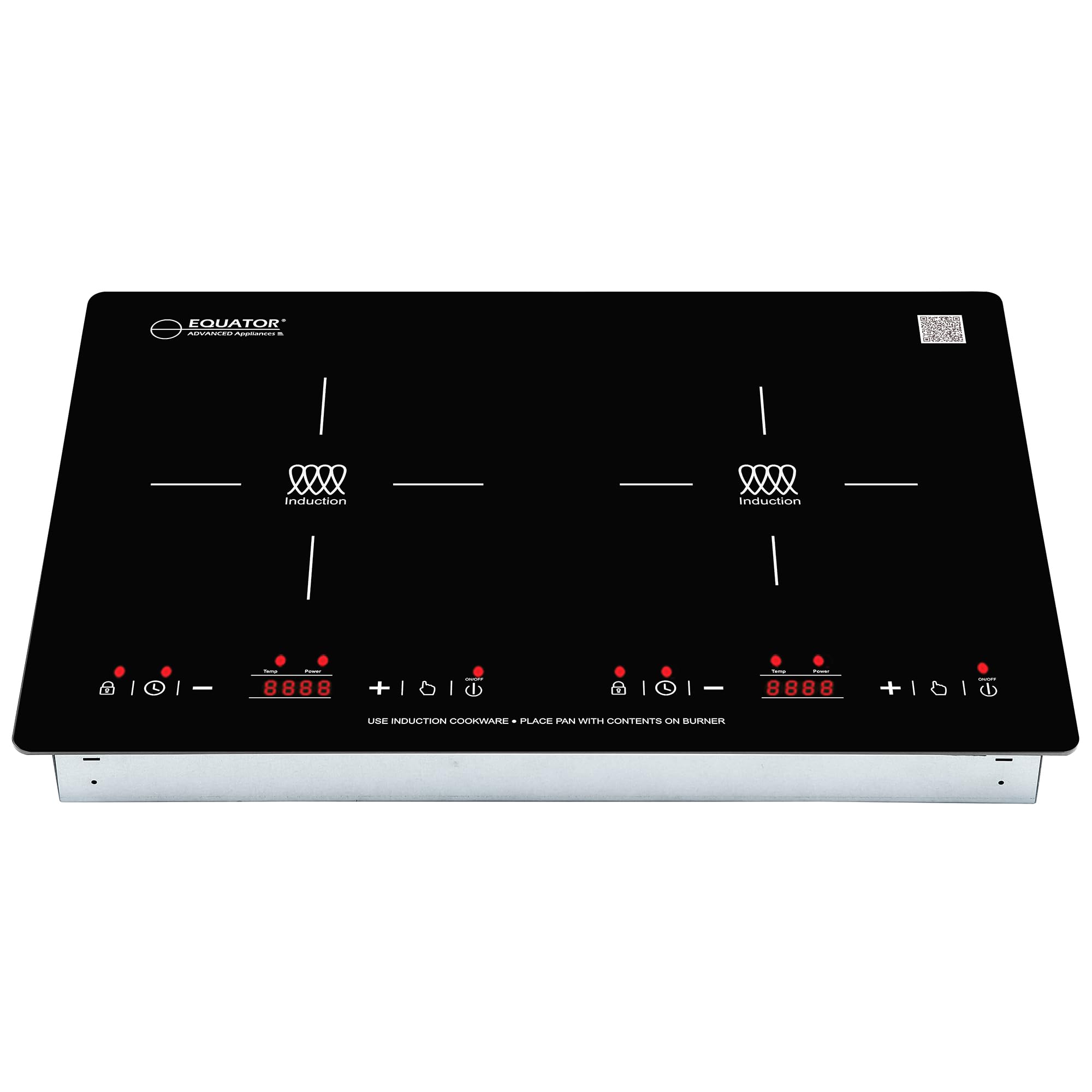 Equator 20" HORIZONTAL Advanced Appliances 2-BURNER Induction Cooktop 9 Power Builtin/Freestand 110V