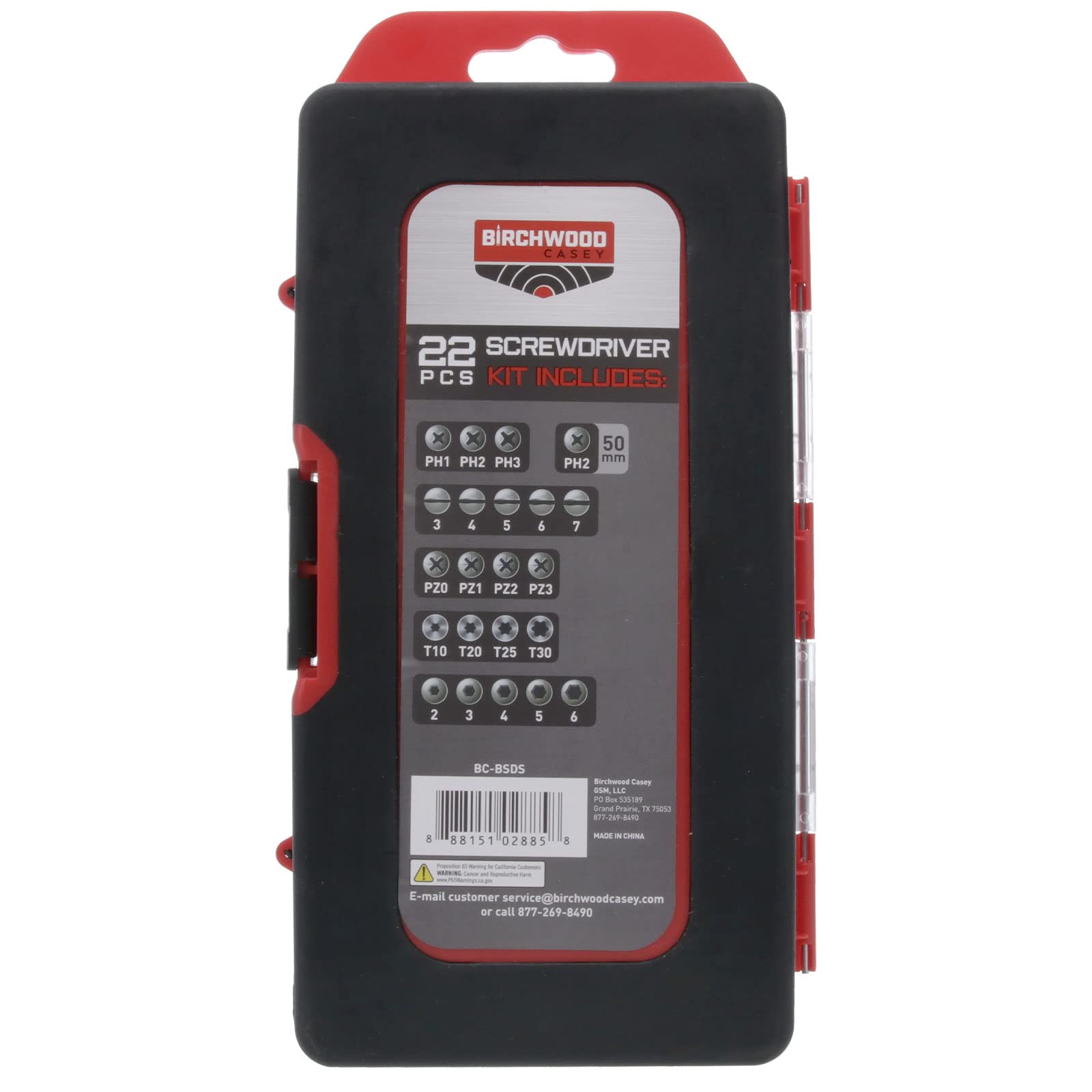 Basic Screwdriver Kit BIRCHWOOD CASEY | Durable Versatile Gunsmithing Wrench 22 Piece Set | Case Included