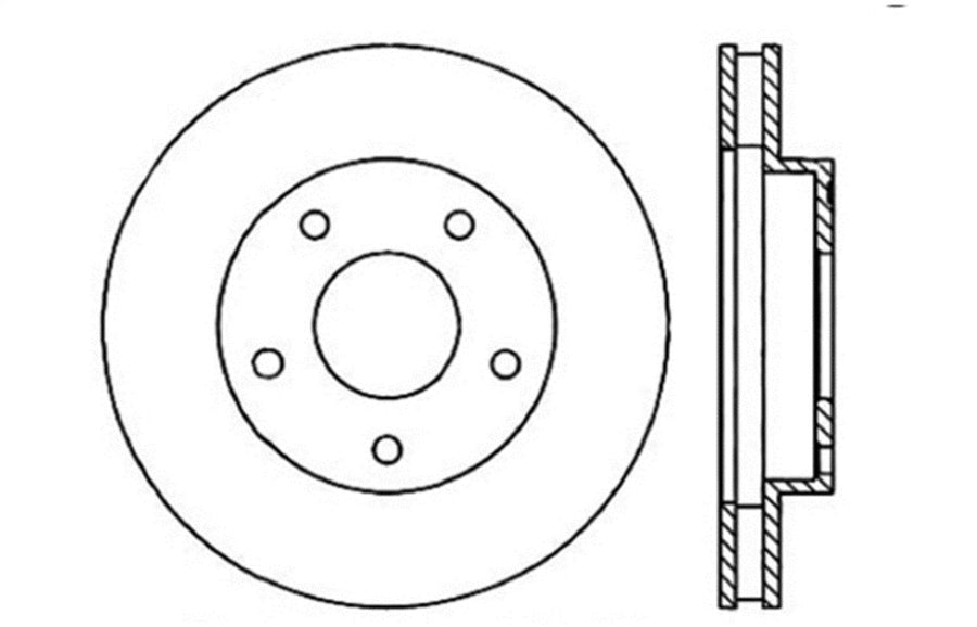 Sport StopTech 128.66038R Cross Drilled Brake Rotor; Front Right