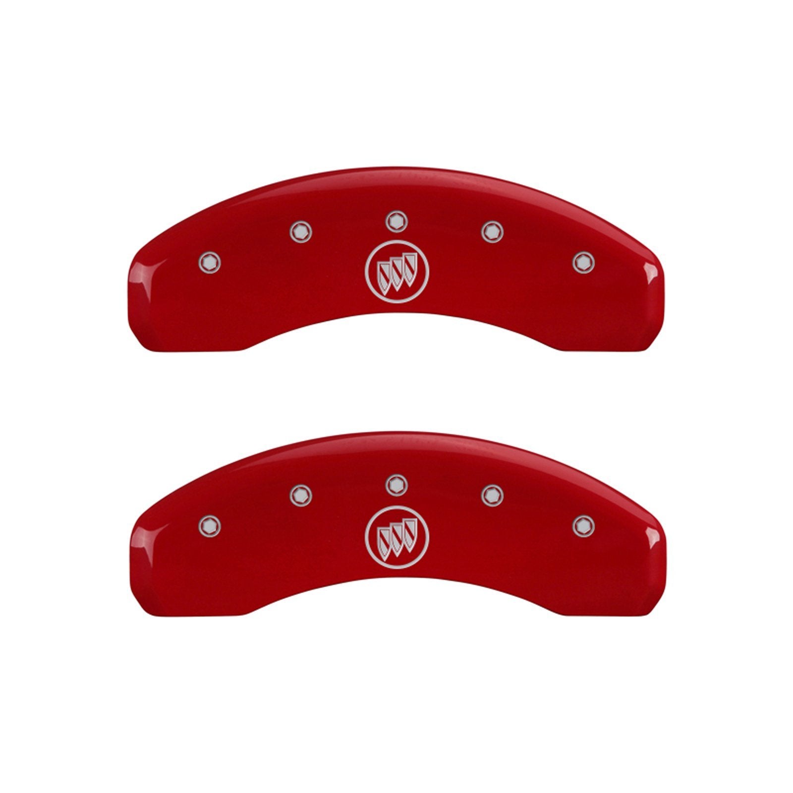 Caliper Covers MGP 49002Sbshrd: Red, Buick Shield Logo, 4 Pack