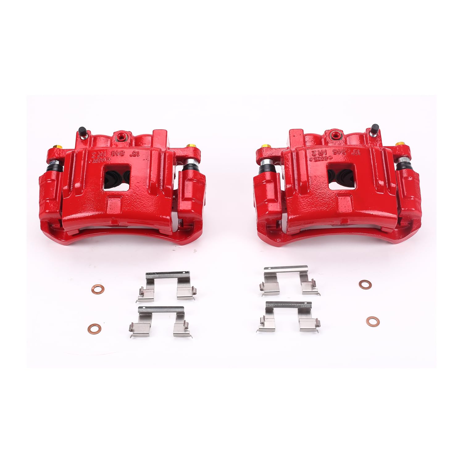 Power Stop S4938 Front Pair of High-Temp Red Powder Coated Calipers For Chevrolet Colorado, GMC Canyon, Isuzu i-, Isuzu i-290, Isuzu i-, Isuzu i-370 [Model Specific]