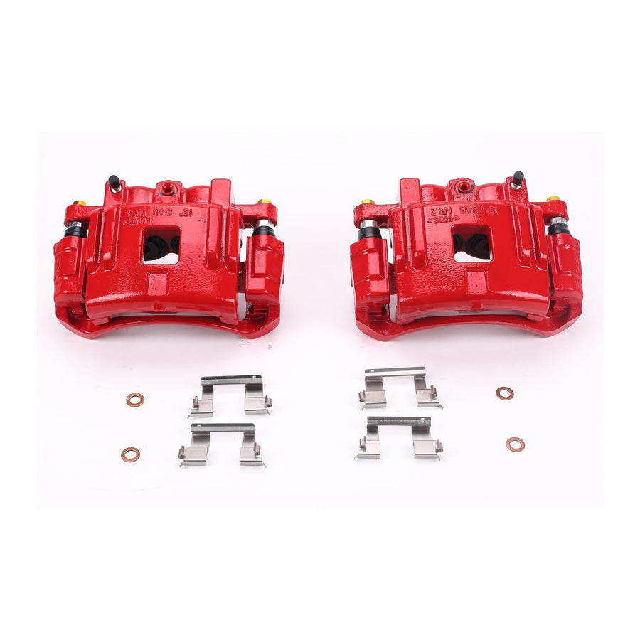 Power Stop S4938 Front Pair of High-Temp Red Powder Coated Calipers For Chevrolet Colorado, GMC Canyon, Isuzu i-, Isuzu i-290, Isuzu i-, Isuzu i-370 [Model Specific]