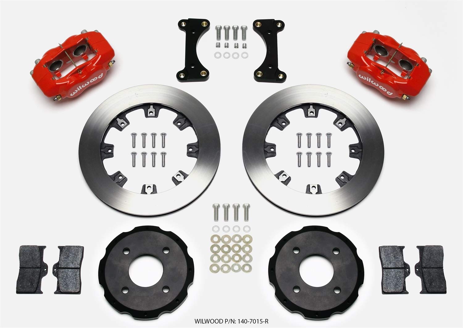 Front Hat Kit FDLI,12.19", Drilled, Red