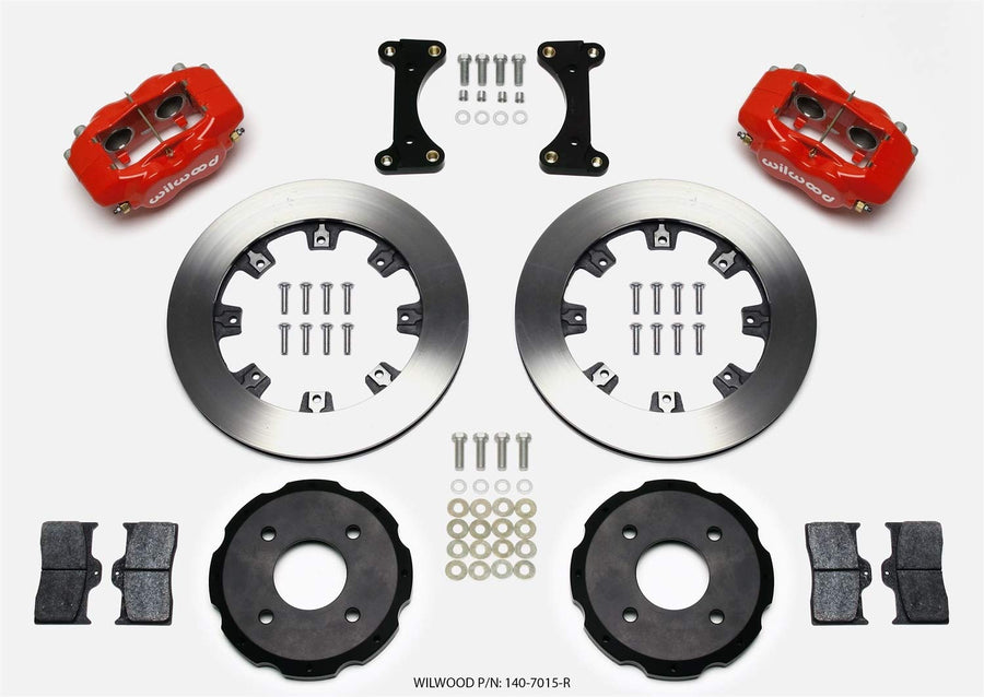 Front Hat Kit FDLI,12.19", Drilled, Red