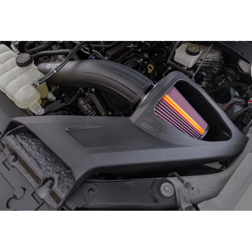 Cold Air Intake System K&N NextGen: High-Flow Cotton Filter: Compatible with 2015-2025 FORD: F150, 50-2591