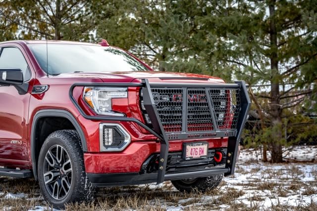 Vaquero Road Armor 2191-BRSH Front Grille Guard - Texture Black - Compatible with: 2019-2021 GMC Sierra 1500