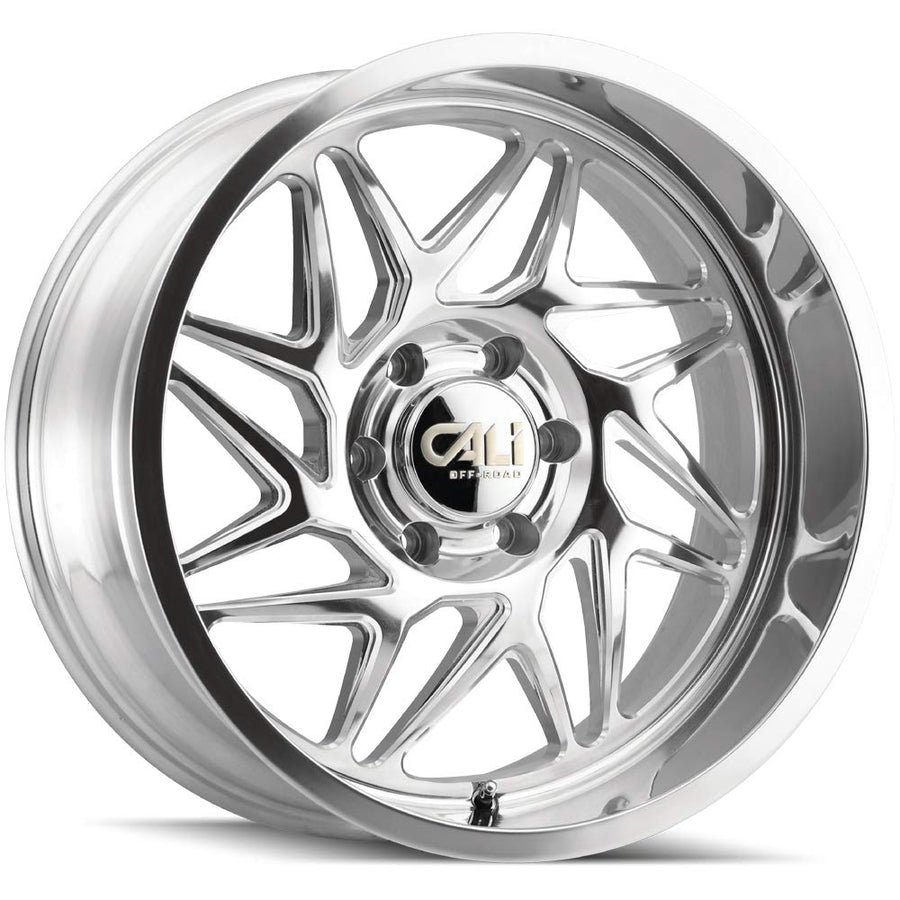 Gemini Cali Off-Road 9112 Polished/Milled Spokes Wheel (22 x 12. inches /8 x 165 mm, -51 mm Offset)