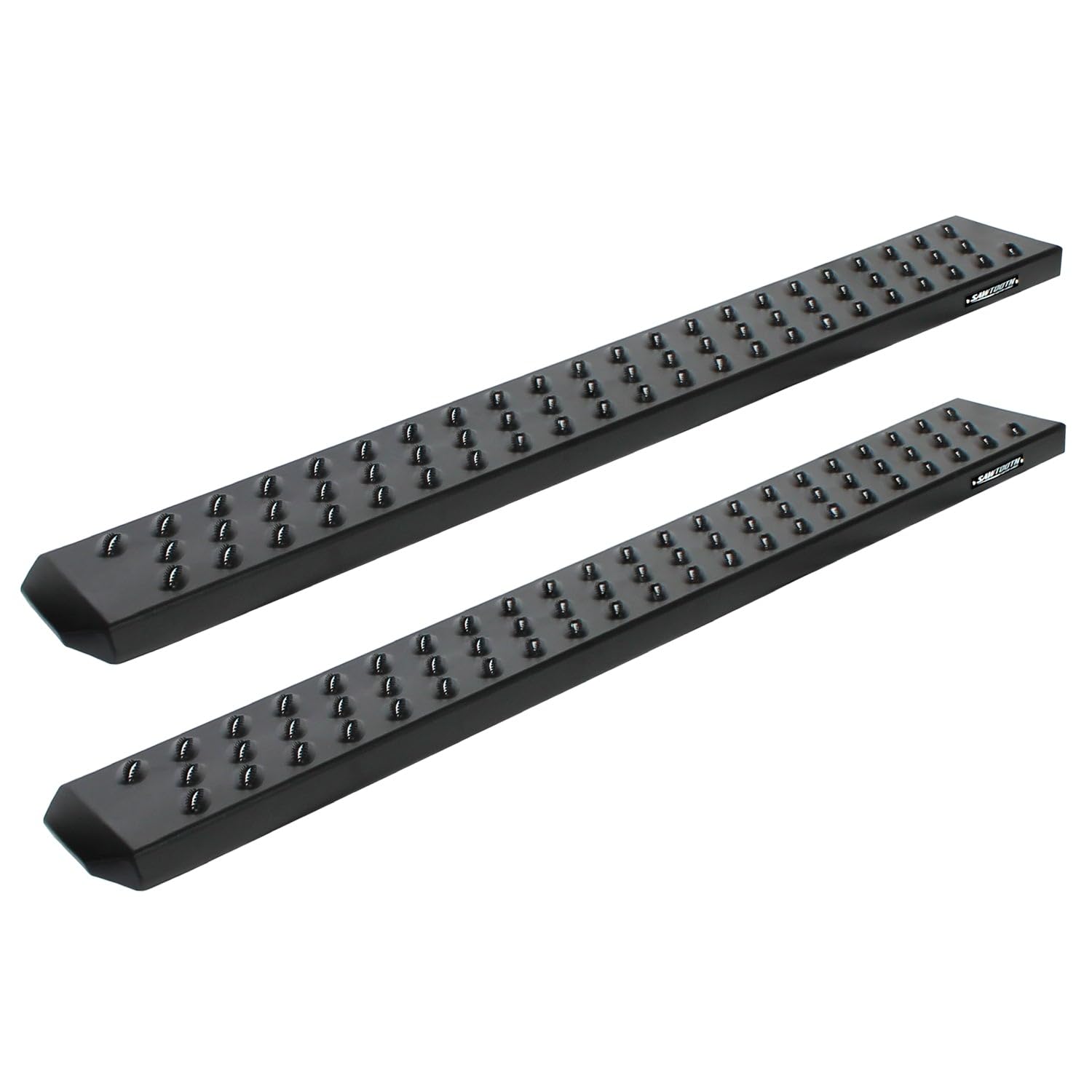 Running Boards Raptor Series Steps 6.5in Wide Sawtooth Grip Black Aluminum Compatible with New Body Regular Cab 2019-2026 Silverado Sierra 1500 and 2020-2026 2500/3500 HD