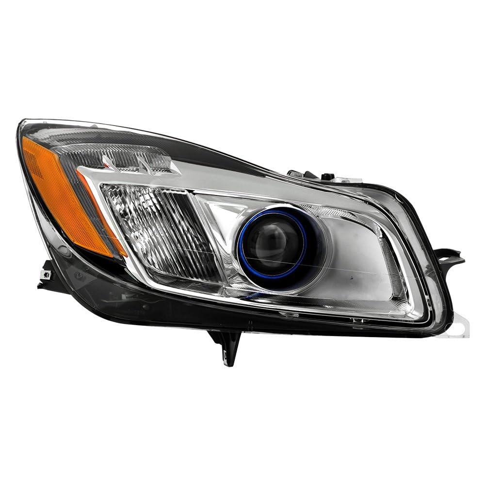 Buick Regal 11-13 Spyder (POE) HID w/LED DRL Blue Ring Projector Headlights - Low Beam-D1S(Not Included) ; High Beam-D1S(Not Included) ; Signal-PY21W(Included) - OE Right
