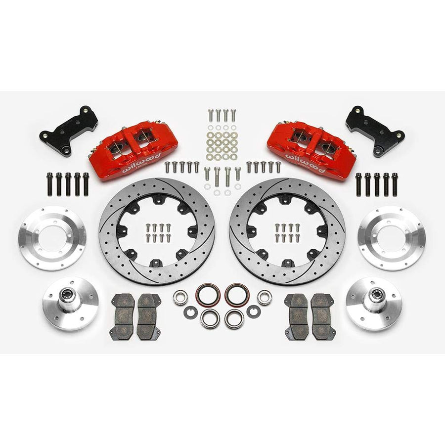 Front Hub Kit, DP6A 12.19", Drilled, Red