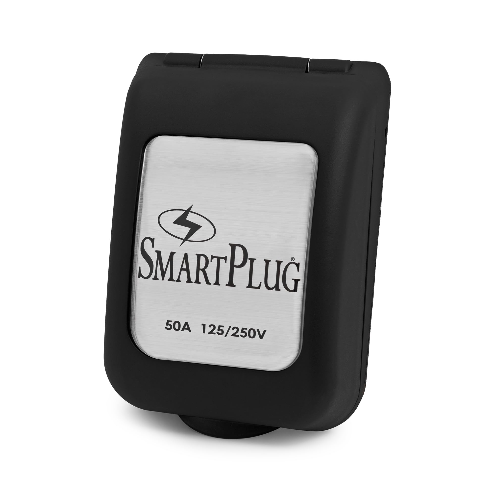 Non-Metallic SmartPlug BM50PB Inlet and Cover Assembly - 50 Amp, Black