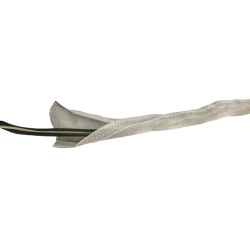RFI Shield Split Sleeve DESIGN ENGINEERING 1/2"x36' | Tinned Copper Shielding, 17.5" Grounding Strap, Flexible, Durable