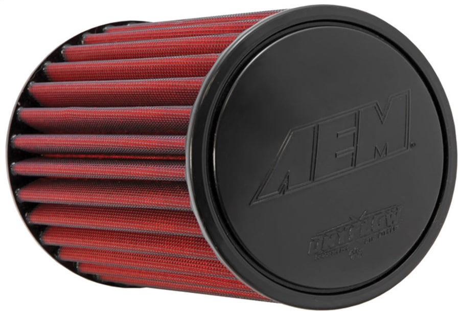 AEM 21-2029DK Clamp-On Universal DryFlow Air Filter: Round Tapered; 2.75 in (70 mm) Flange ID; 9.125 in (232 mm) Height; 6 in (152 mm) Base; 5.125 in (130 mm) Top