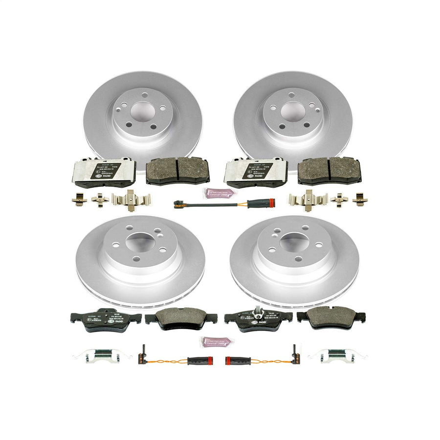 Power Stop ESK6602 Euro-Stop Front & Rear Brake Kit For Mercedes-Benz CLS550 2007-2011 [Model Specific]