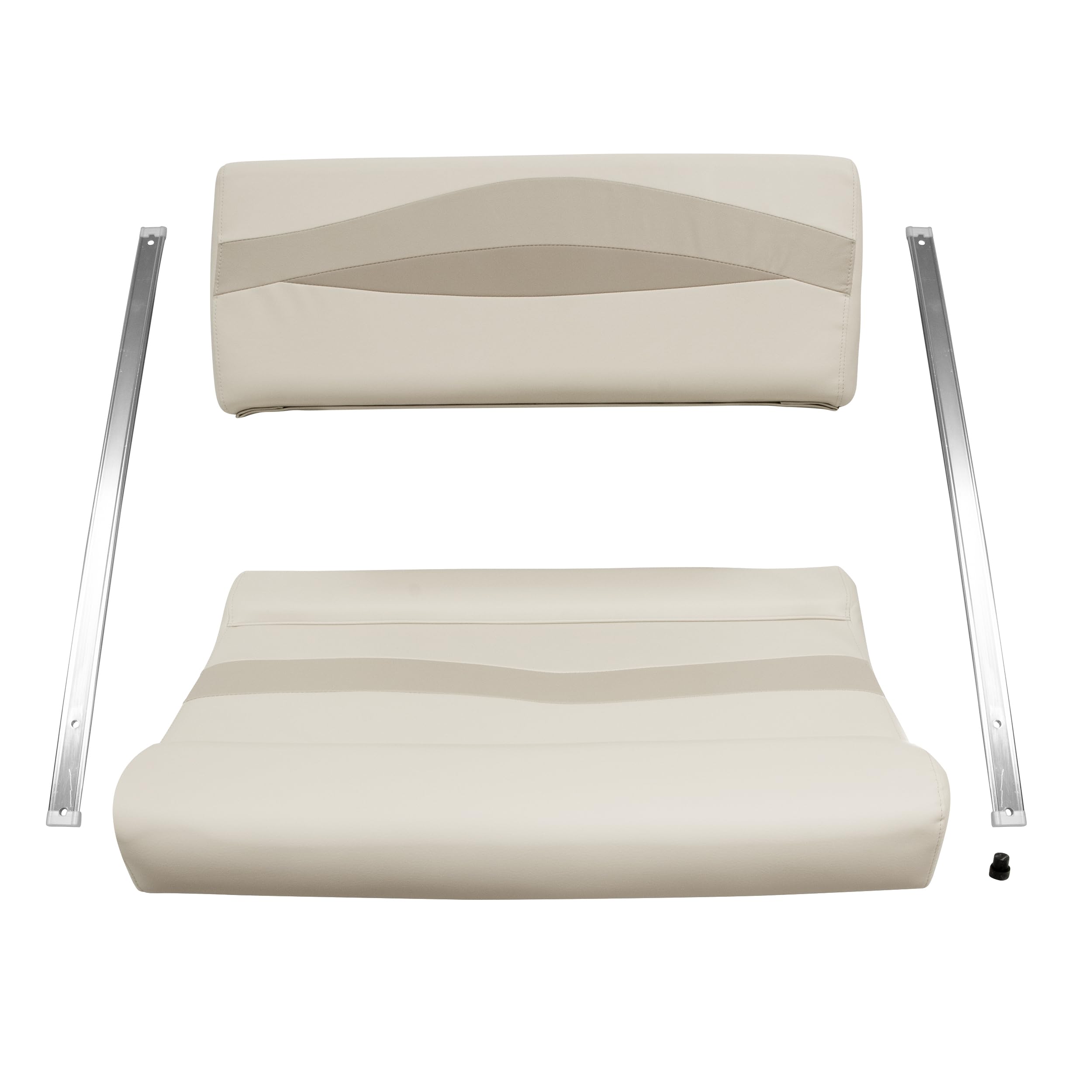 Wise Premier Series BM1152-1066 Pontoon Flip-Flop Seat Cushion Set, Stone/Mocha Java/Khaki