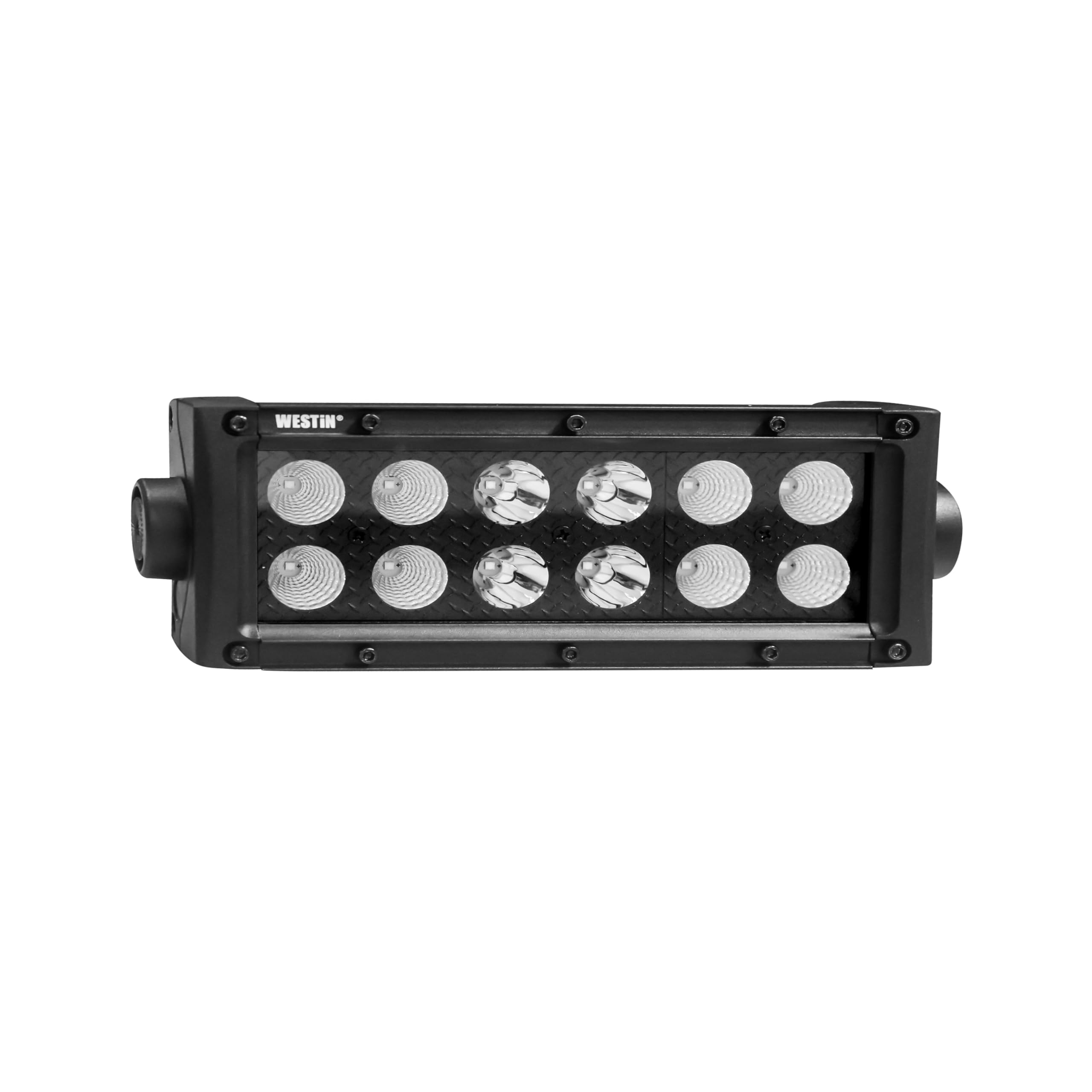 B-Force Westin 09-12212-12C Black Face 6 inch Double Row LED Light Bar with Combo Beam