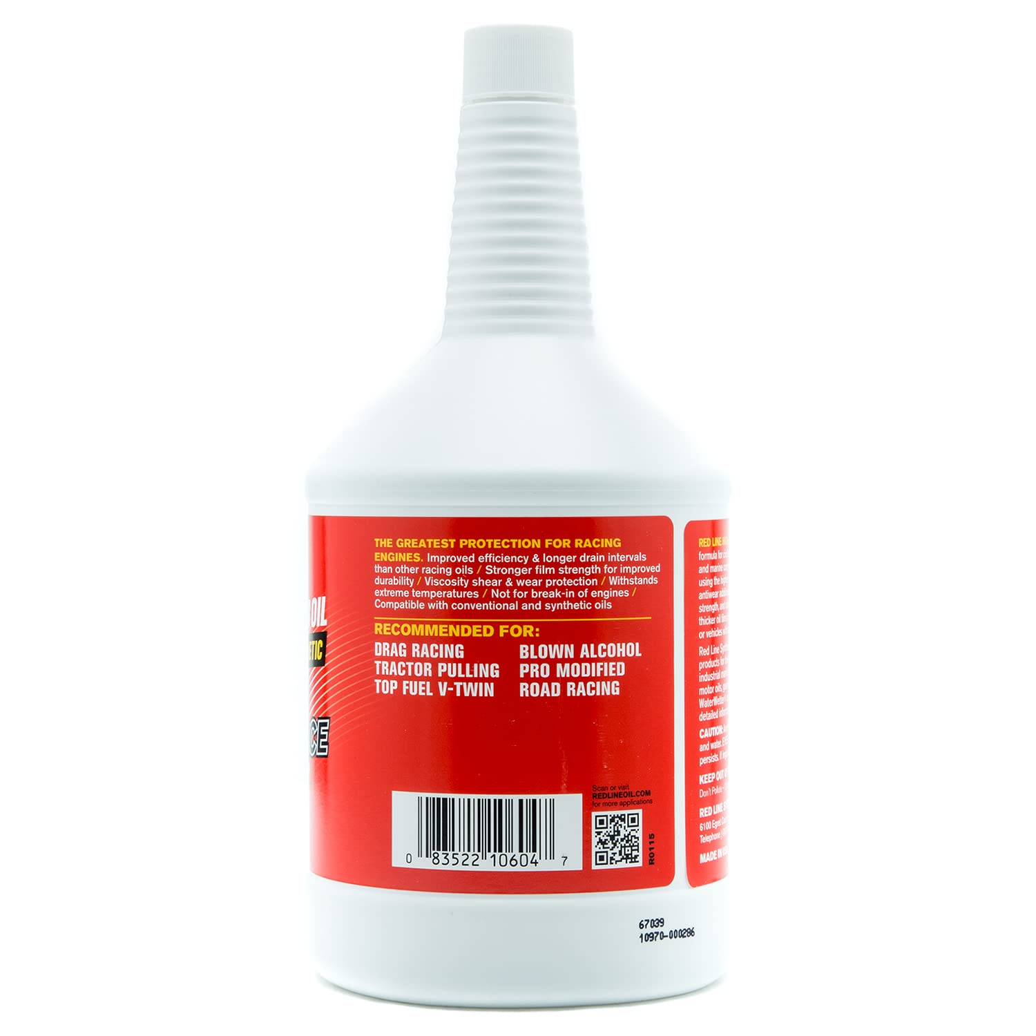 60WT Red Line Racing Oil Synthetic - Quart