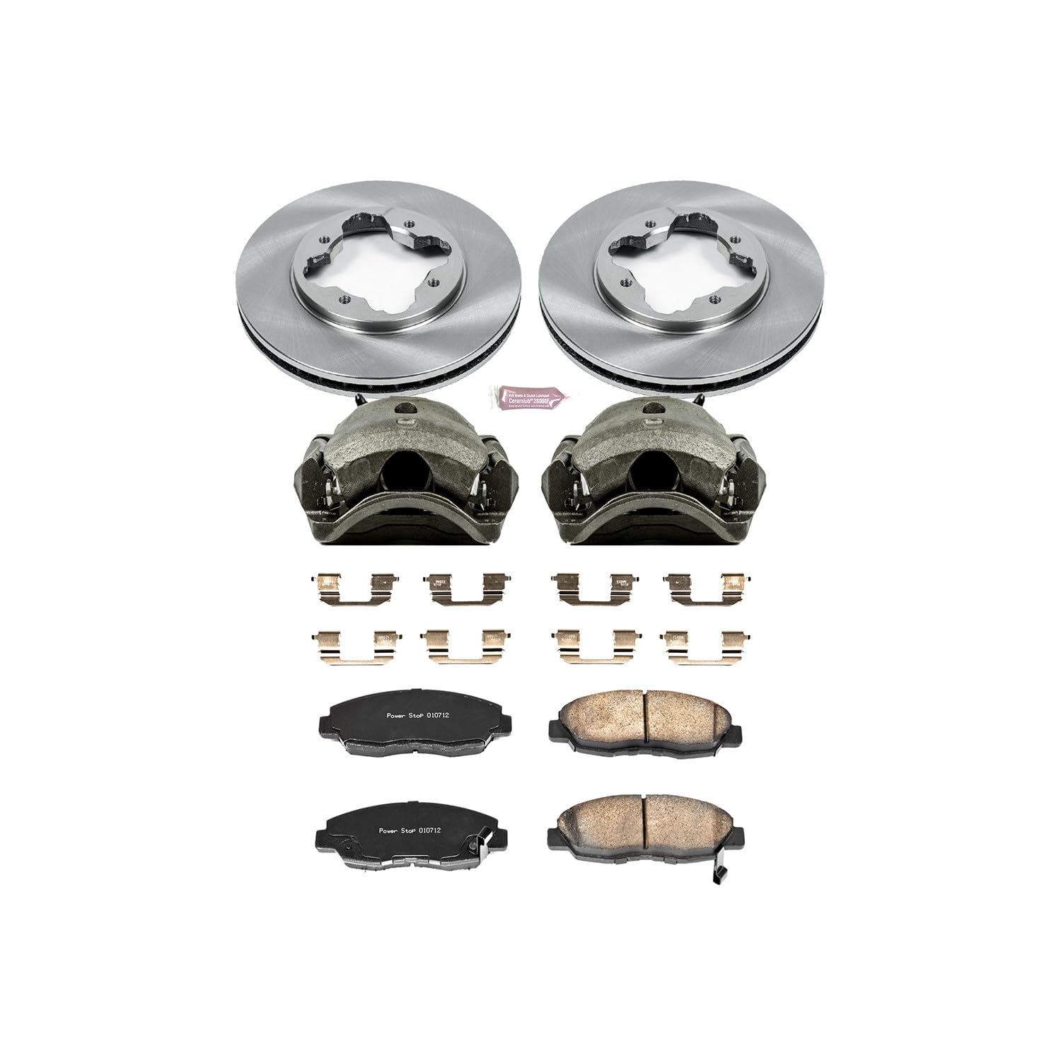 Power Stop KCOE697 1-Click OE Replacement Brake Kit with Calipers For Acura CL 1997, Honda Accord 1990-1997 [Model Specific]