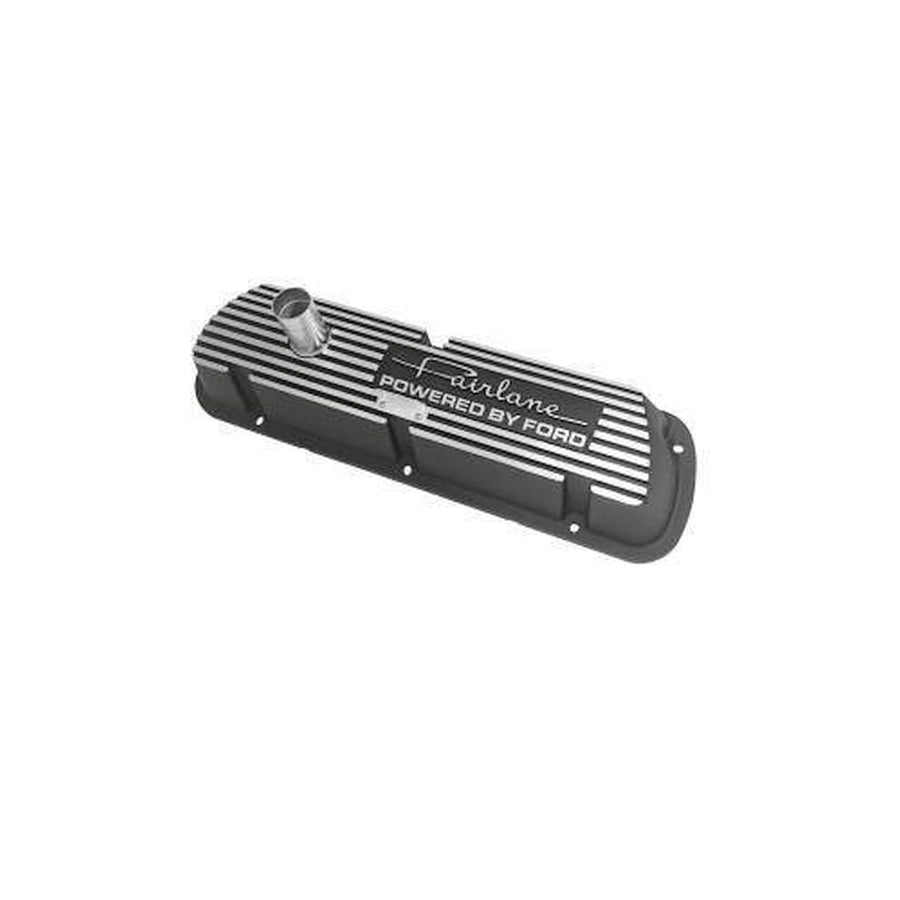 6A582-FL Scott Drake Aluminum Valve Covers Fairlane Powered by Ford Logo Pair