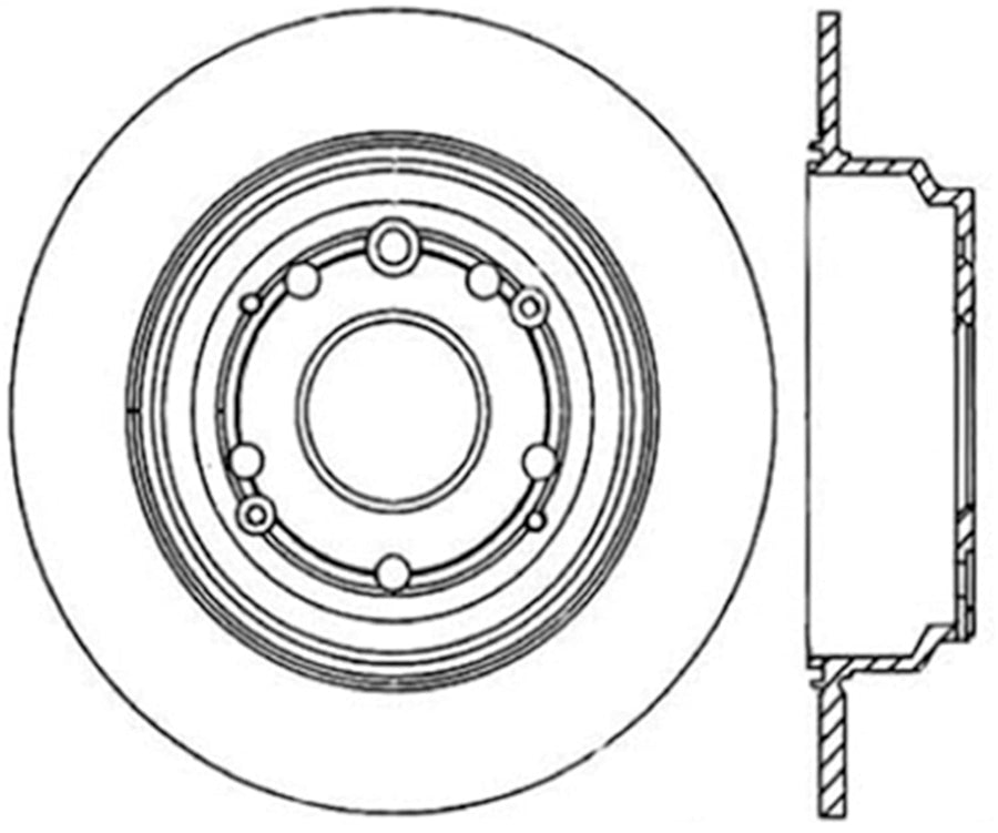 StopTech Sport Drilled/Slotted Brake Rotor 127.40051R; Rear Right