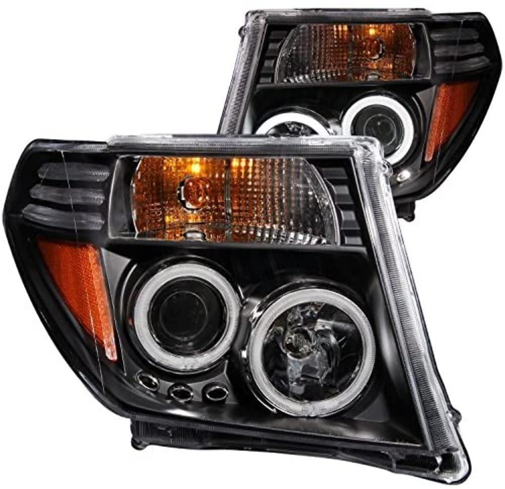 Projector Headlight Set ANZO USA w/CCFL Halo-Black 111111