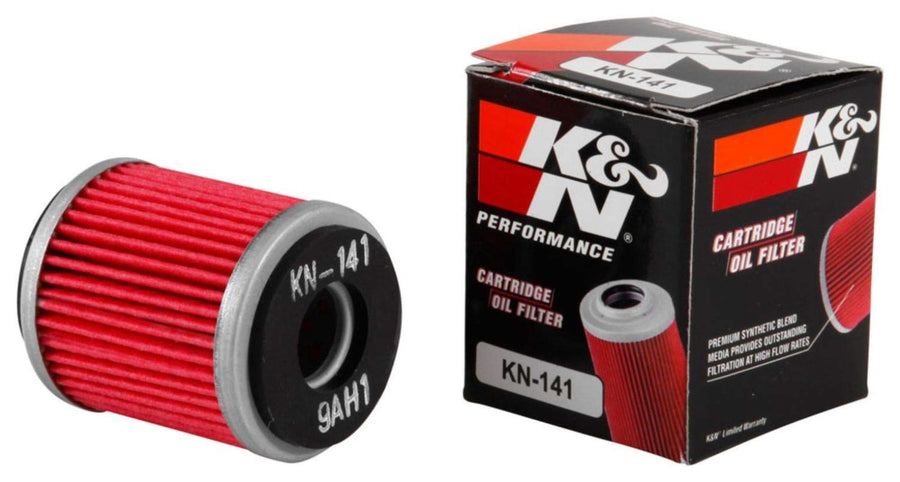 Motorcycle Oil Filter K&N: High Performance, Premium, Designed to be used with Synthetic or Conventional Oils: Fits Select Yamaha Vehicles, KN-141