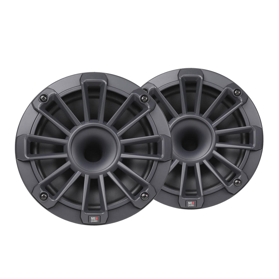 Nautic MB Quart NH2-116 6.5 Inch Marine Compression Horn Speakers. Black, Silver and White Grills Included