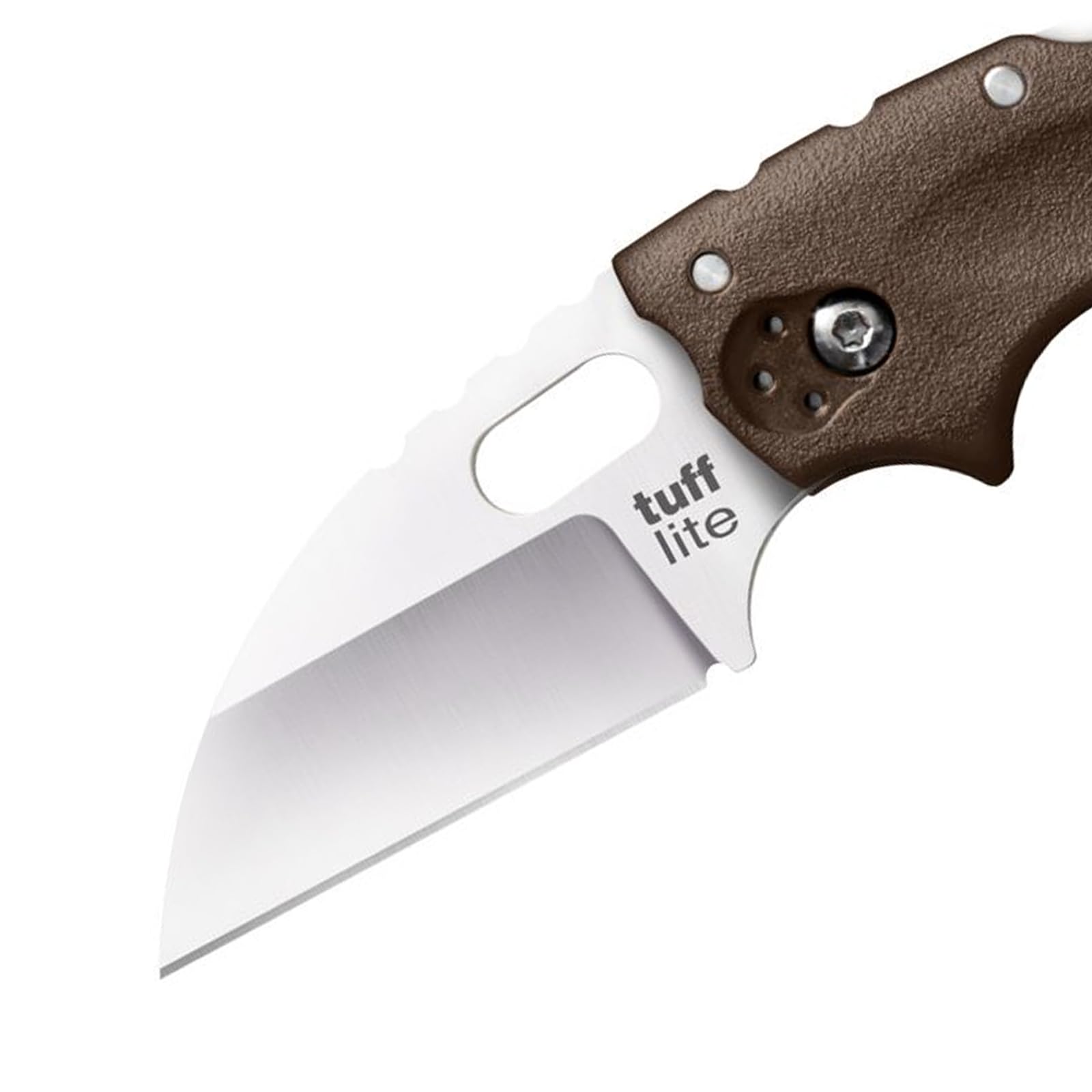 Tuff Lite Cold Steel 2.5" AUS8A Sheepsfoot Razor-Sharp Plain Blade 3.5" Griv-Ex FDE Handle Pocket Folding Knife, Boxed